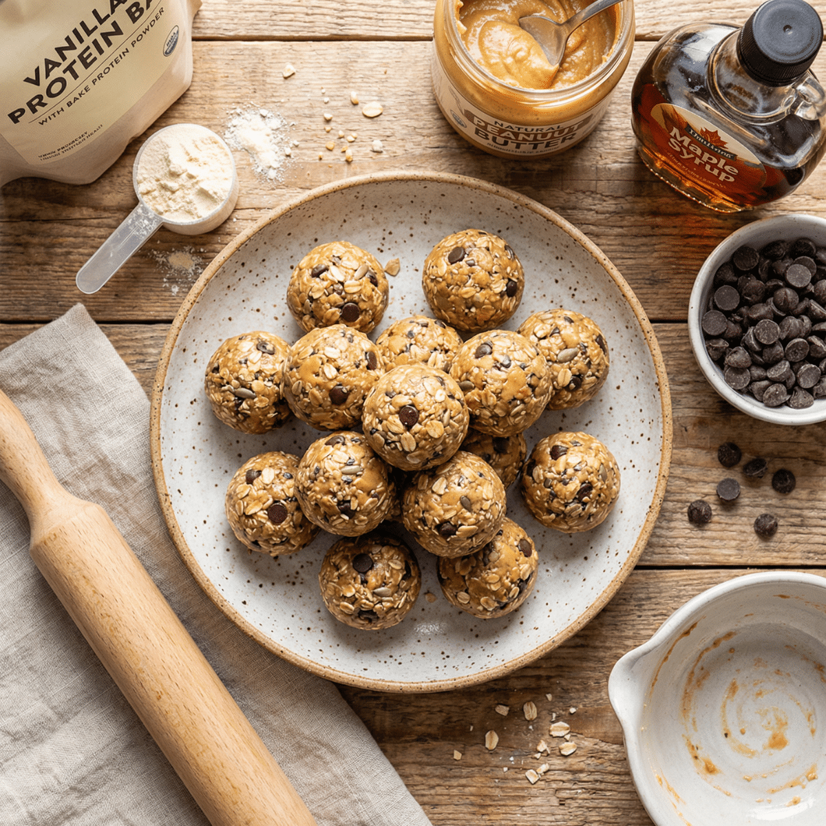No Bake Protein Energy Balls (Easy & Macro Friendly