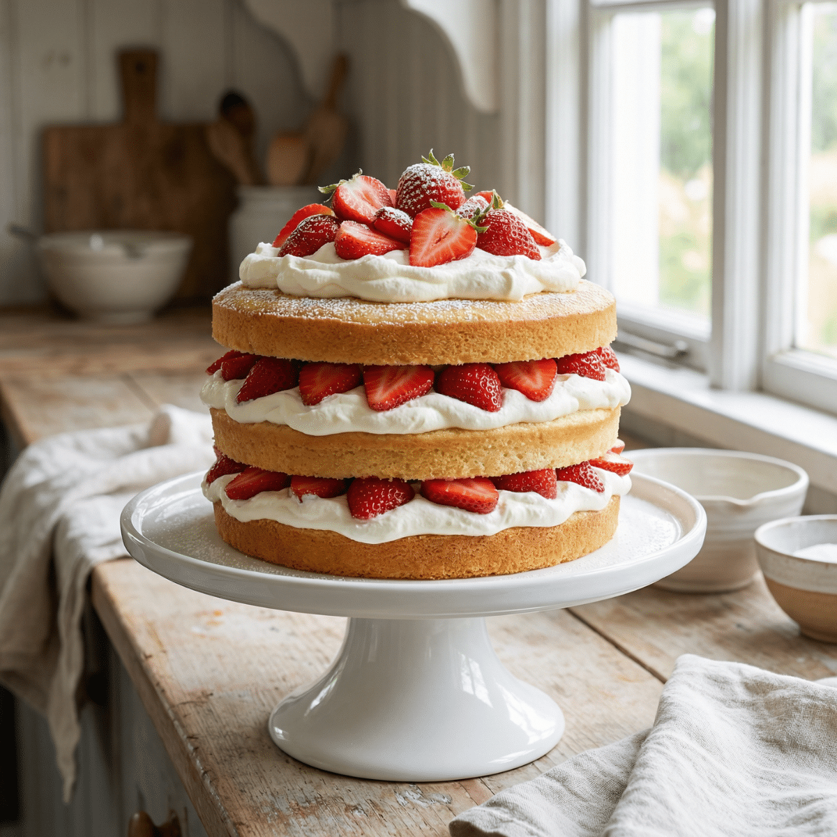 Best Strawberry Shortcake Cake Recipe (Easy Homemade Dessert)