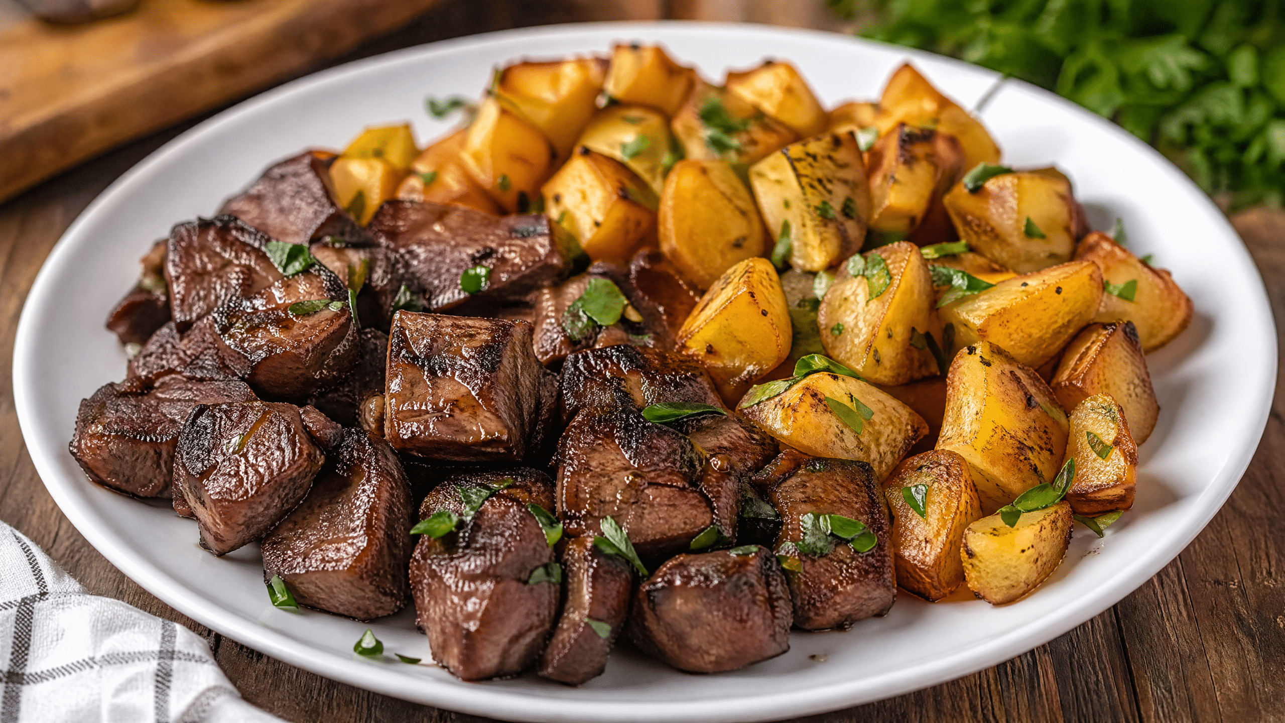 Blackstone Steak and Potatoes Easy Garlic Recipe
