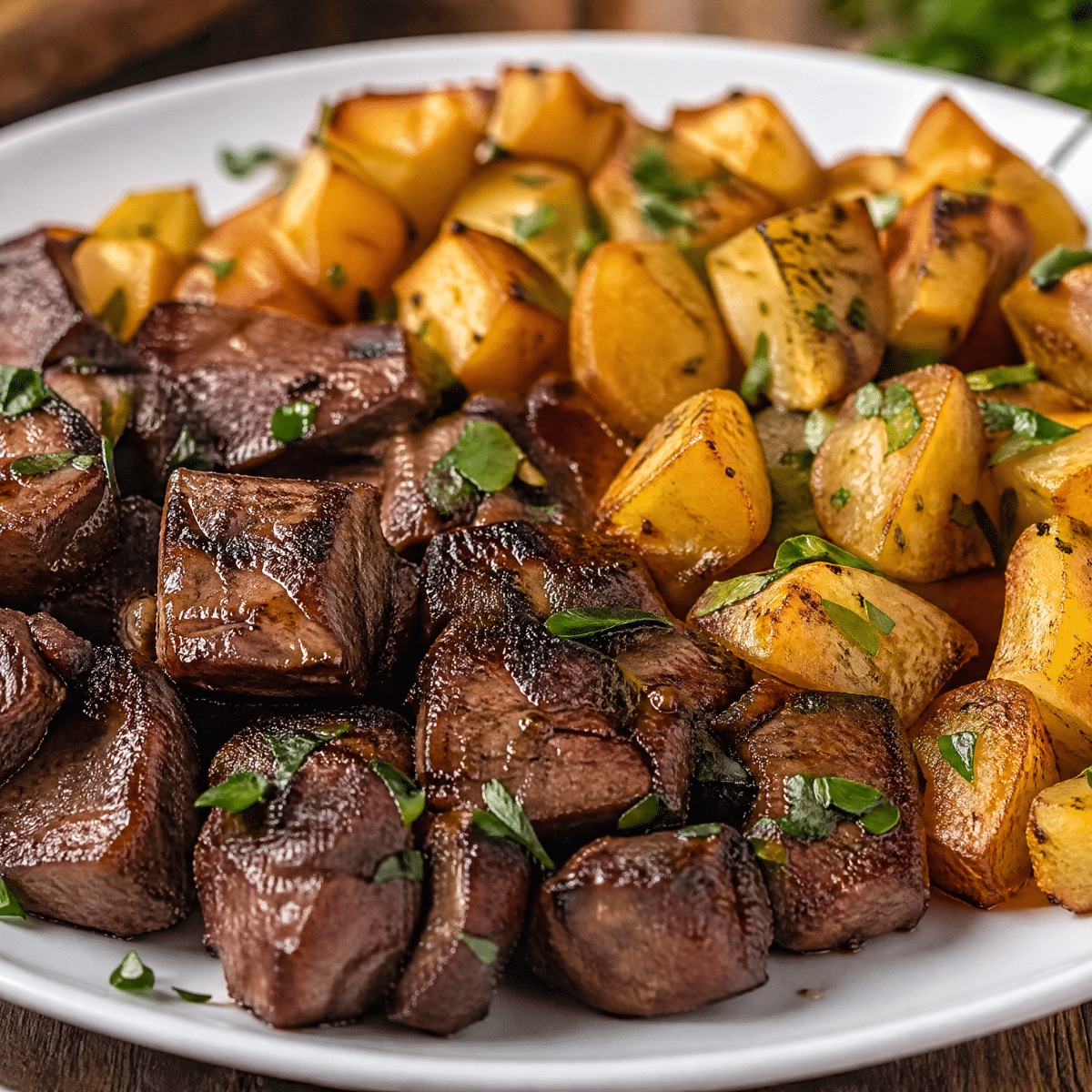 Blackstone Steak and Potatoes Easy Garlic Recipe