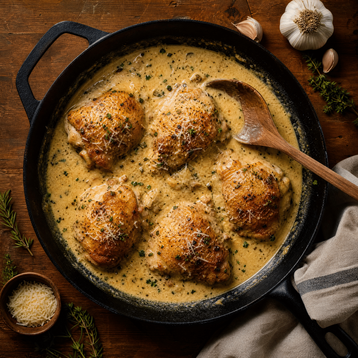 Creamy Oven Baked Chicken Thighs Recipe Everyone Loves