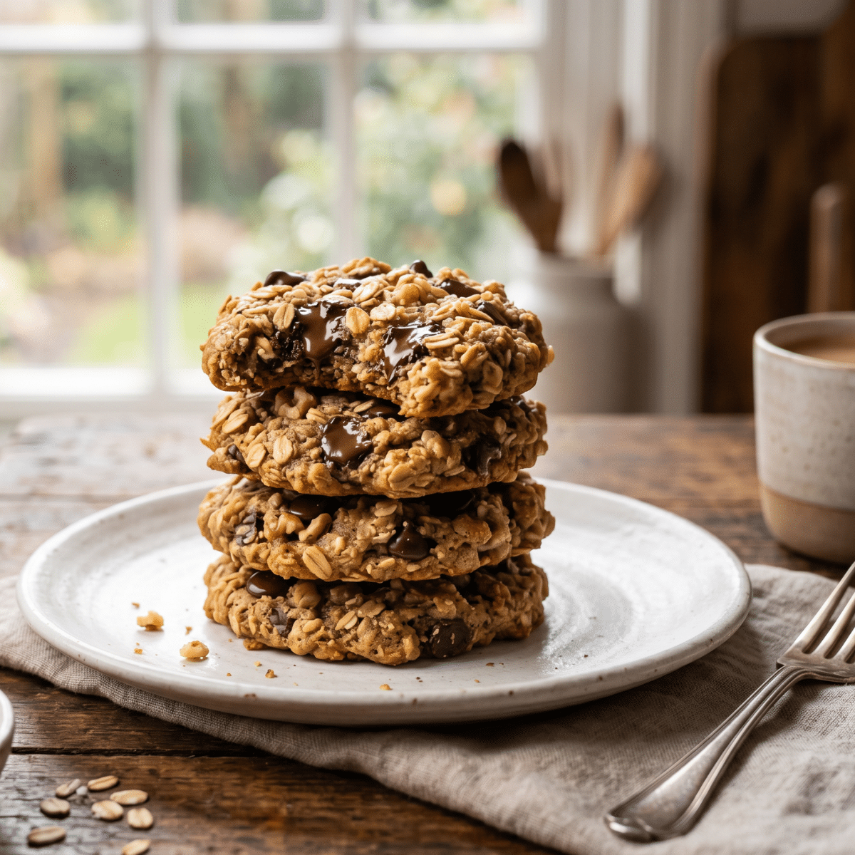 Healthy Banana Oatmeal Cookies (Soft, Chewy & Easy)
