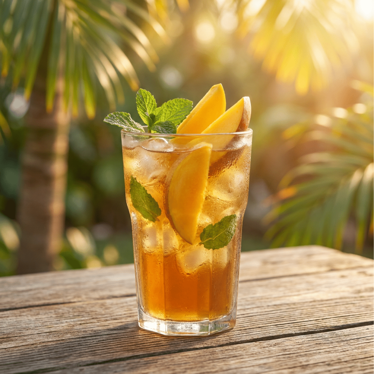 Mango Iced Tea Recipe with Fresh Ingredients