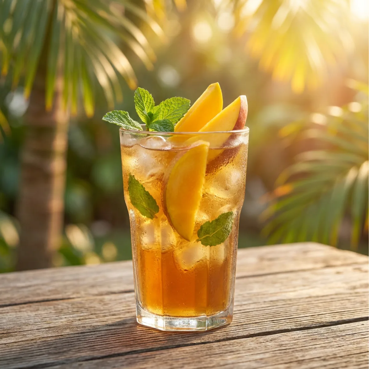 Mango Iced Tea Recipe with Fresh Ingredients