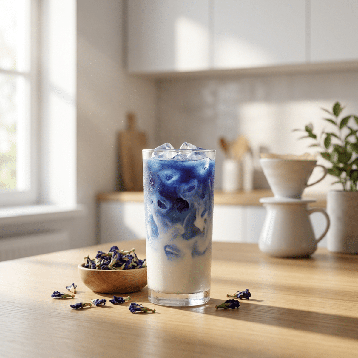 Butterfly Pea Flower Tea Latte Recipe (Easy, Creamy & Naturally Blue)