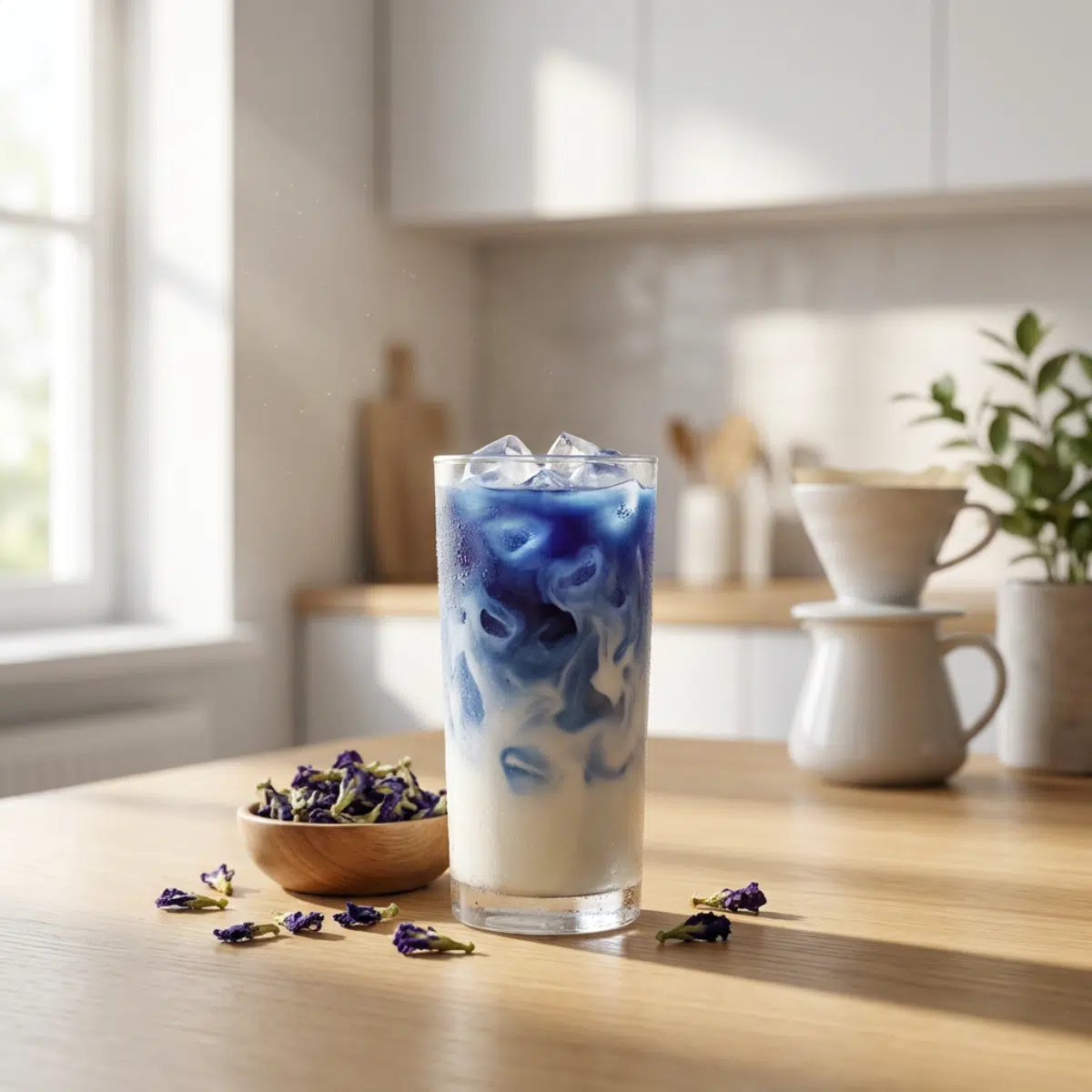 Butterfly Pea Flower Tea Latte Recipe (Easy, Creamy & Naturally Blue)